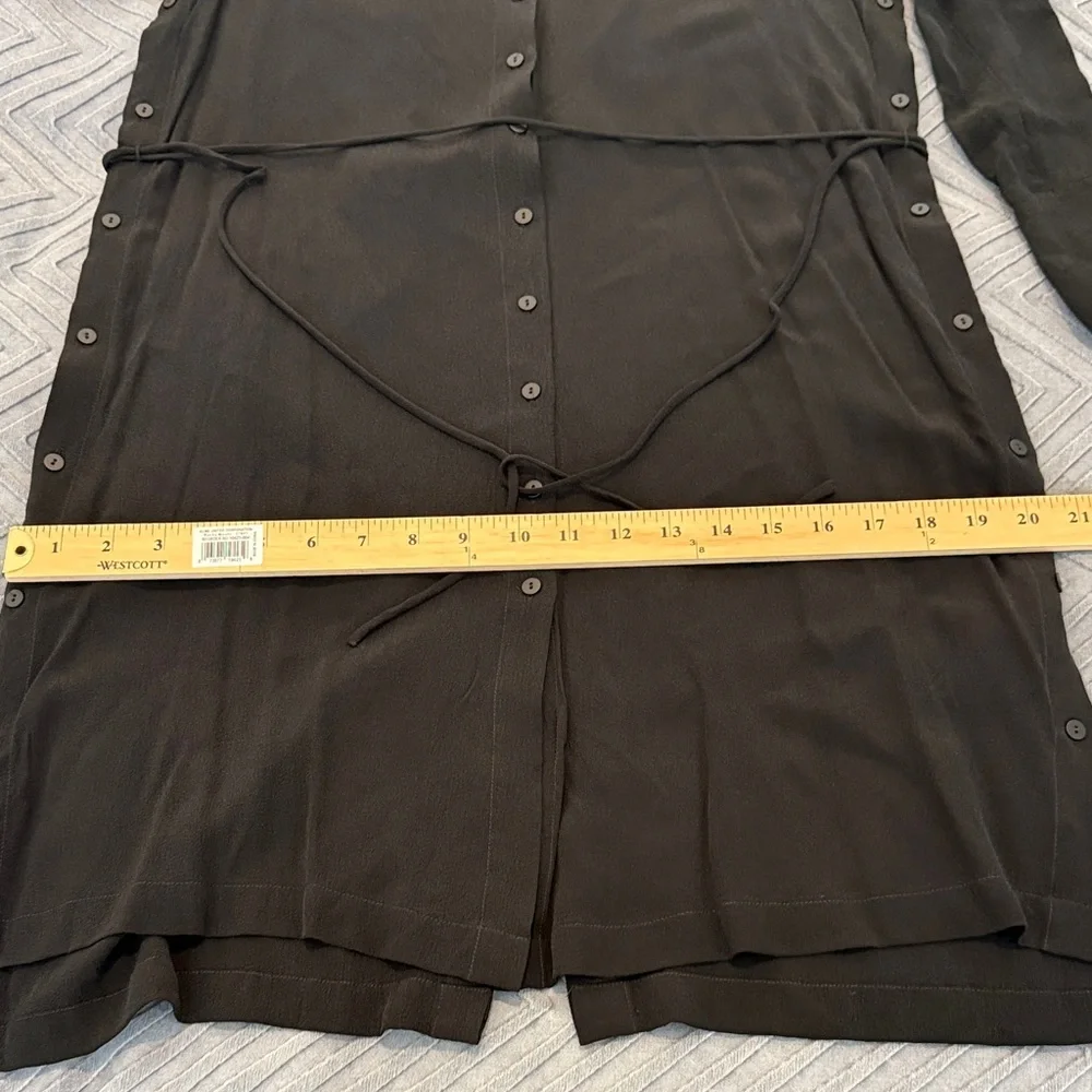 ALLSAINTS Black Anya Long Sleeve Button Down Dress